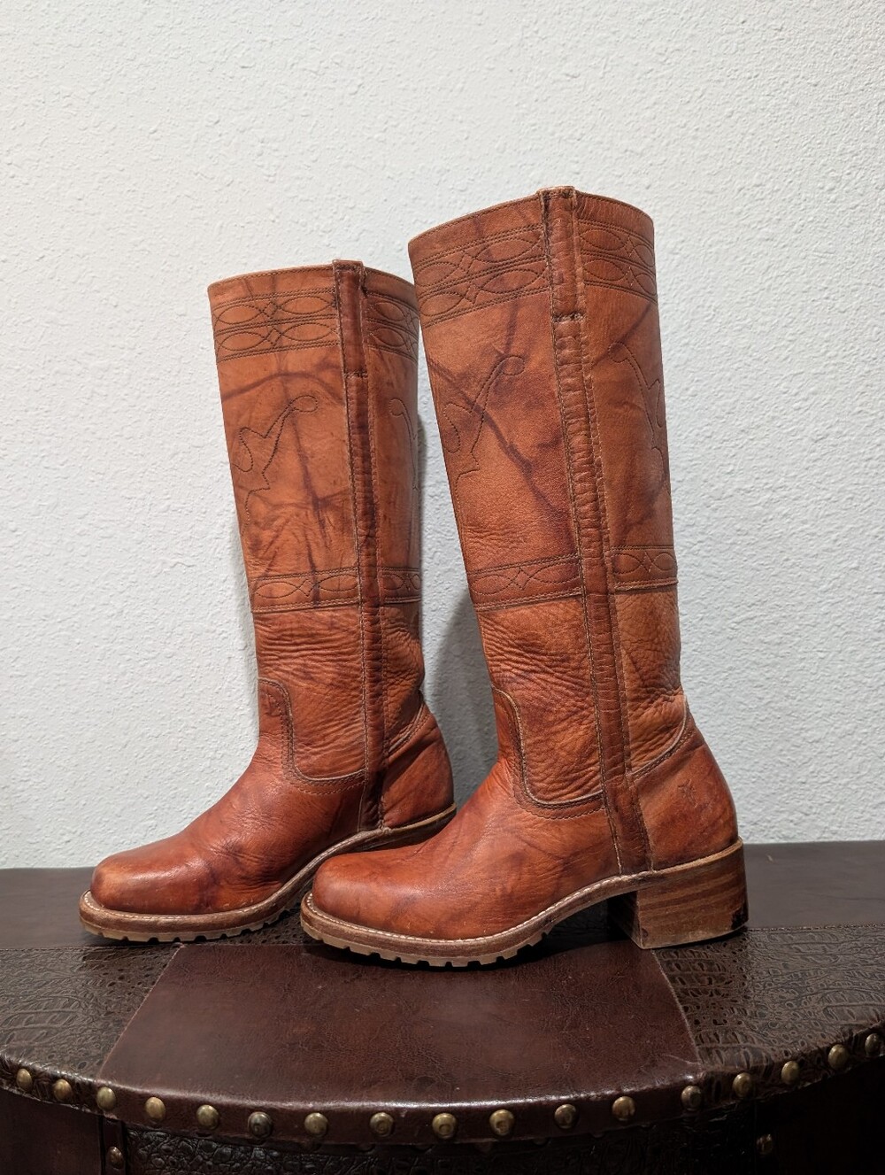 FRYE Campus Horse stitching Boots Size 7 Women's - Picture 3 of 16